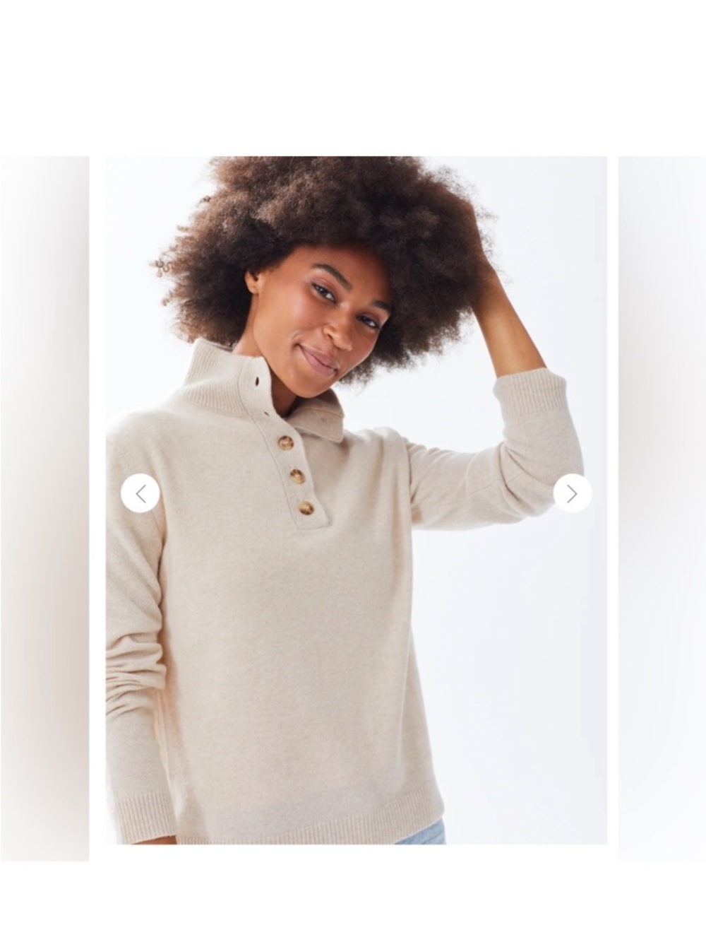 Alice Walk Cashmere Getaway sweater, Oatmeal size XL